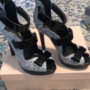BCBG Stylish Black and White Women's Heels